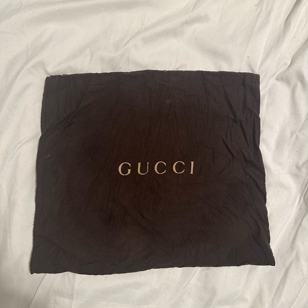 Gucci Dark Brown Dust Bag with Gold Logo